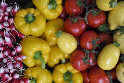 France, Alpes-Maritimes (06), Antibes, panier de légumes
