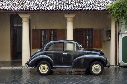 Sri Lanka, Southern Province, Galle Fort, listed as World heritage by UNESCO, a Morris Minor car