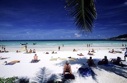 Thailand, Samui islands archipelago, Full Moon Party on Koh Pha-Ngan island, the beach of Had Rin one day before the party