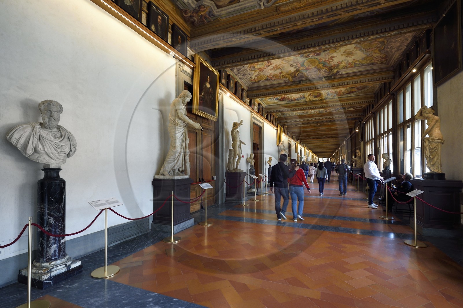Italie, Toscane, Florence, centre historique classé Patrimoine Mondial de l'UNESCO, musée de la Galleria degli Uffizi (galerie des Offices)