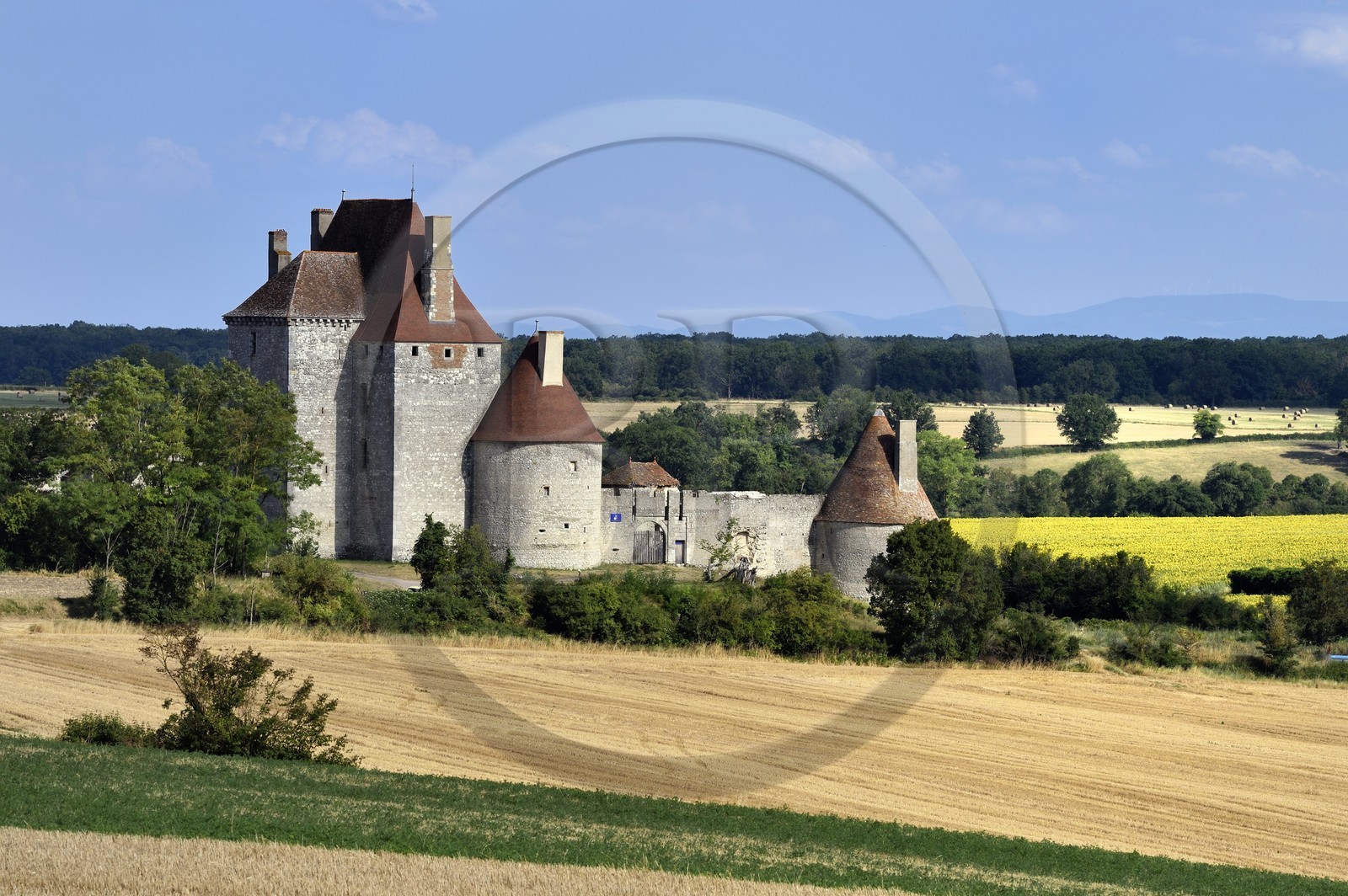 France, Allier (03), ancienne province du Bourbonnais, Besson, chateau de Fourchaud chateau de Fourchaud (XIVe siècle au XVIe siècle) appartenant aujourd'hui aux descendants des Bourbon-Parme