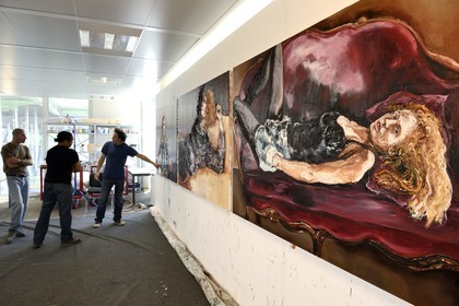 France, atelier de Fred Kleinberg au sein de l'entreprise Manutant