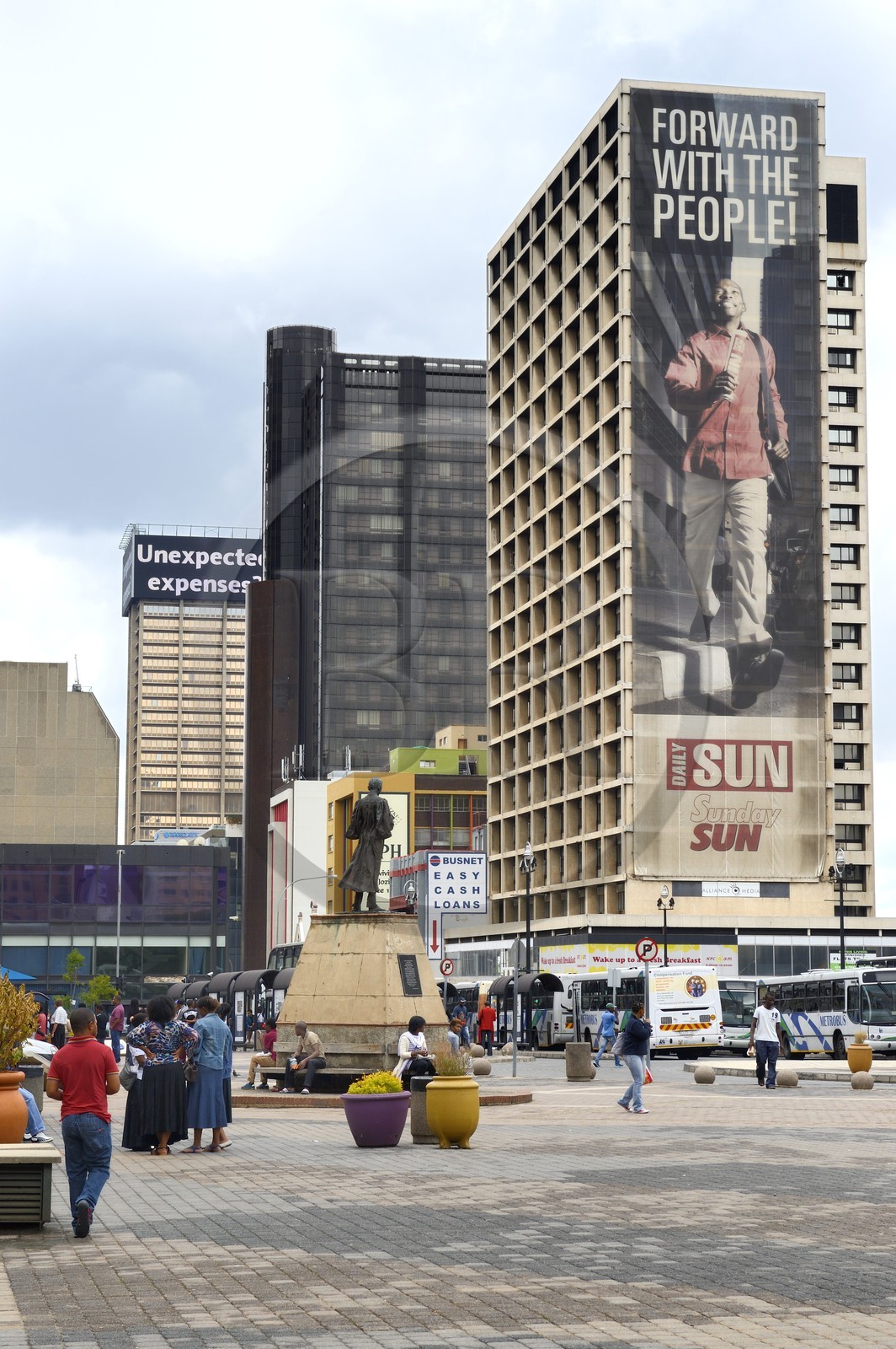 Afrique du Sud, province de Gauteng, Johannesburg, CBD (Central Business District), Gandhi Square
