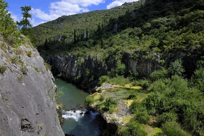 France, Hérault (34), les Gorges de l'Hérault vers Saint-Guilhem-le-Désert