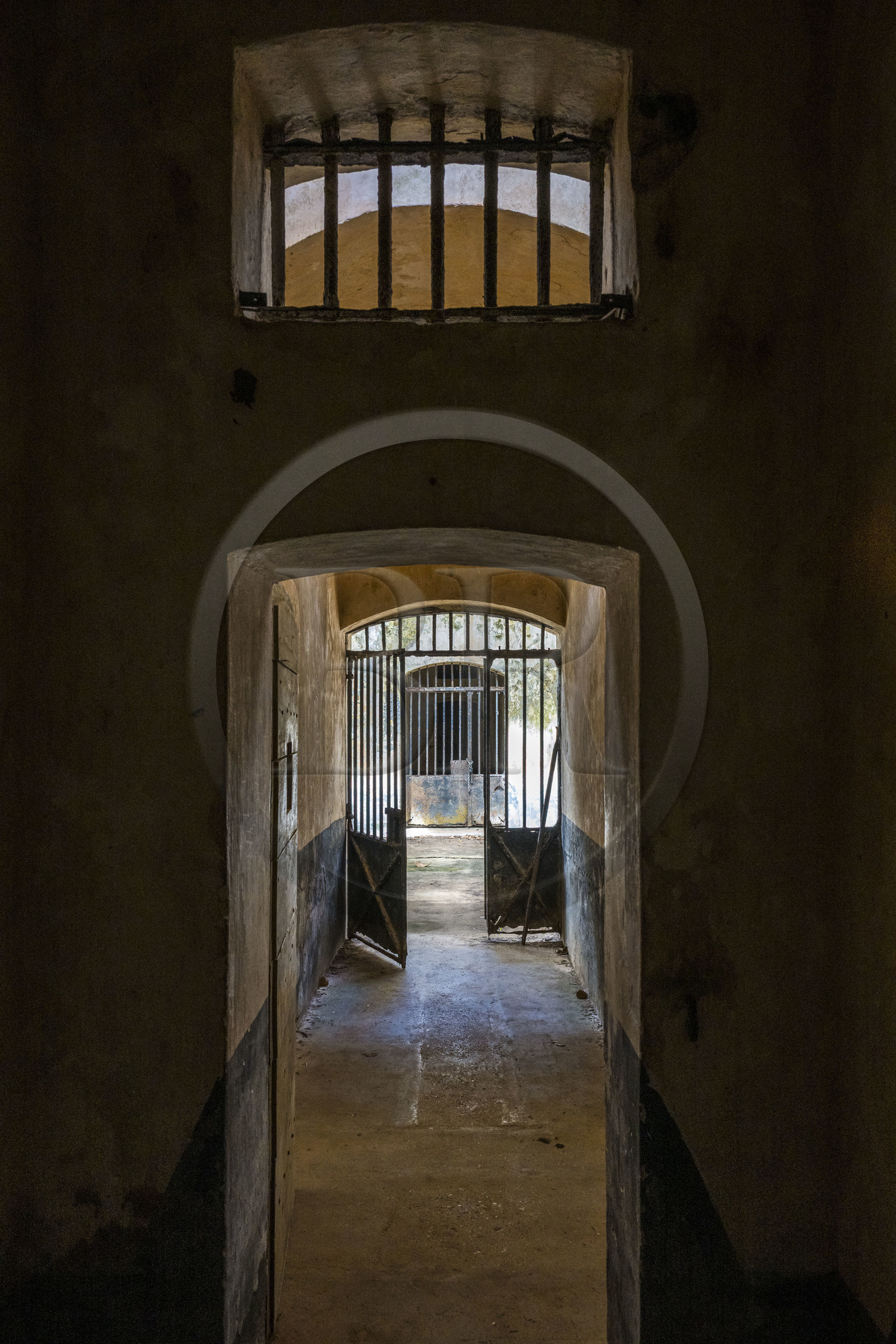 France, Guyane, Kourou, Iles du Salut, Ile Royale, le quartier disciplinaire du bagne pour les condamnés récalcitrants