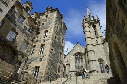 France, Finistere, Morlaix, the Saint-Melaine church and Mansion called François du Parc left