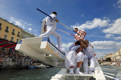 France, Hérault (34), Sète, canal Royal, fête de la Saint Louis, joutes sètoises