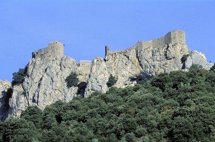 France, Aude (11), château cathare de Peyrepertuse