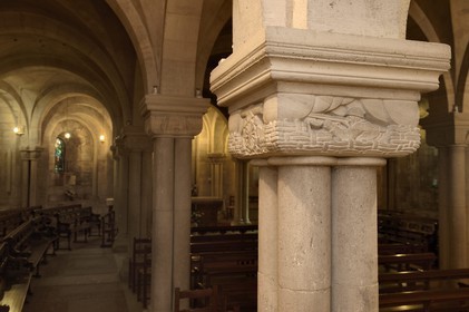 France, Meuse, Verdun, district of Ville Haute (Upper Town), Cathedral of the 10th century, eastern crypt