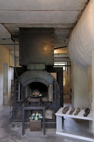 France, Bas-Rhin (67), région de Schirmeck, camp de concentration nazi du Struthof-Natzwiller, le block crématoire