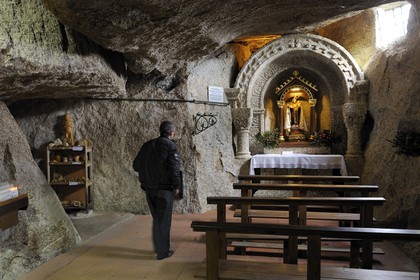 Portugal, région du Minho, Guimaraes, Monte da Penha (mont Penha), grotte de l'Ermite de Notre Dame du Carmel