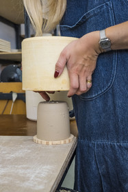 France, Alpes-Maritimes, Vallauris, ceramist Maureen Stengel-Guillot from the MSG Céramique workshop