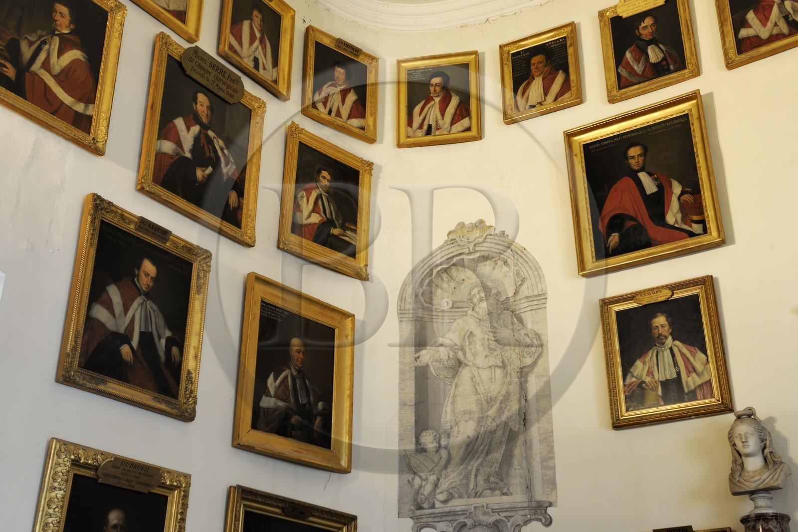 France, Hérault (34), Montpellier, centre historique, faculté de médecine, la salle des actes de l'UFR Médecine (ancienne chapelle des évêques), lieu des soutenances de thèses de médecine depuis 200 ans