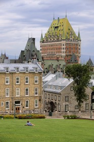 Canada, Quebec Province, Quebec City, Old Town listed as World Heritage by UNESCO, Chateau Frontenac view from the Abraham plaines