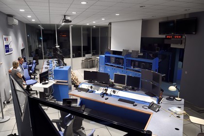 France, Var (83), Iles d'Hyères, Parc national de Port Cros, Ile du Levant, zone militaire, La Madone où se trouve le poste de commandement des tirs de la DGA Essais de missiles, centre opérationnel