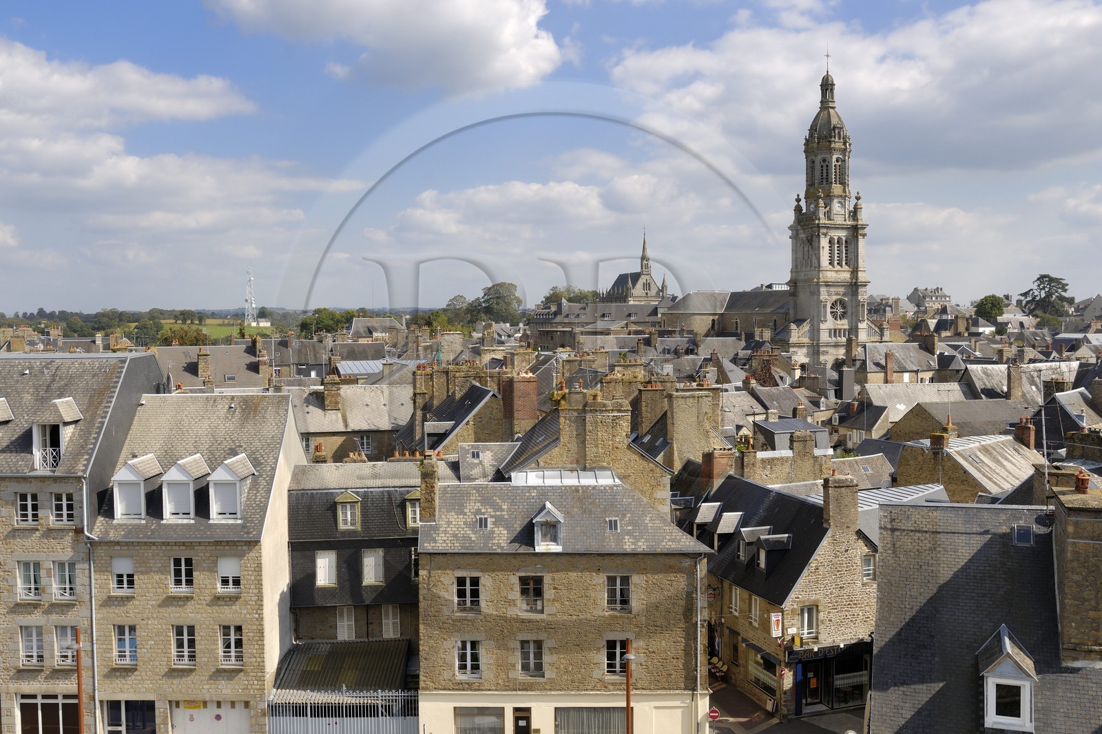 France, Manche (50), Avranches, la vieille ville et l'église Saint-Gervais