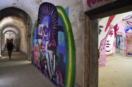 France, Haut-Rhin (68), Neuf-Brisach, Musée d'Art Urbain et de Street Art (MAUSA) hébergé dans une ancienne casemate de la citadelle de Vauban classée Patrimoine Mondial de l'UNESCO