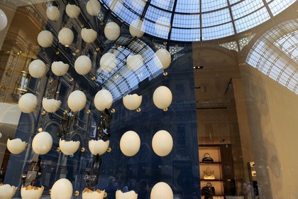 Italy, Lombardy, Milan, Vittorio Emmanuel II Gallery, Louis Vuitton luxury designer's shop