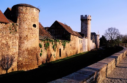 France, Bas-Rhin (67), Obernai, remparts médiévaux de la ville (rempart Foch)