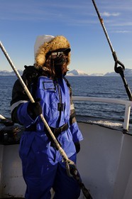 Norvège, Nordland, iles des Westeralen, région de Myre, le bateau Leonora pour l'observation des baleines