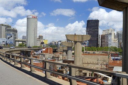 Argentina, Buenos Aires, shanty town along the highway U.Illia north of the city