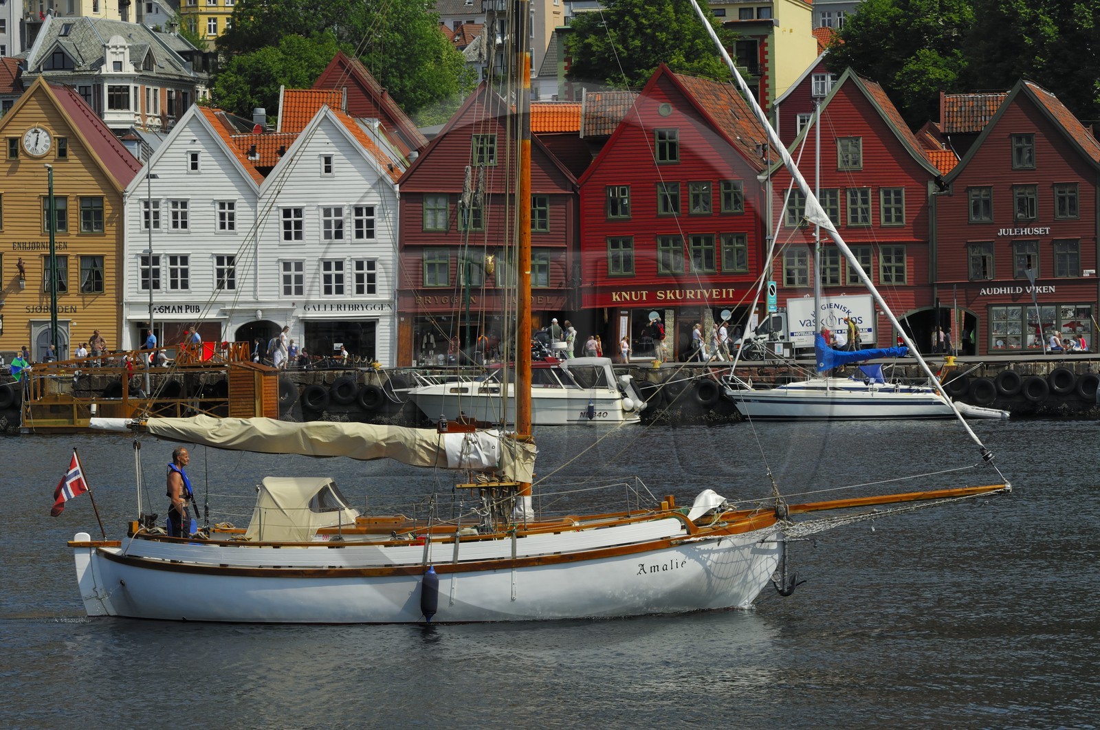 Norvège, Hordaland, Bergen, les quais de la vieille ville allemande de Bryggen, classé Patrimoine Mondial de l' UNESCO