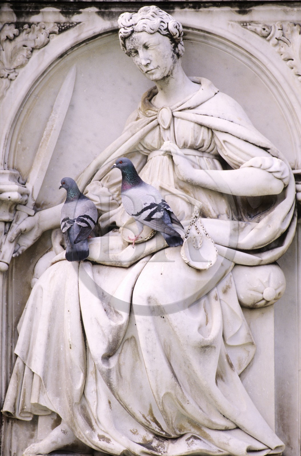 Italie, Toscane, Sienne, Fontaine Fonte Gaia, copie 19ème åuvre de Jaccopo della Quercia