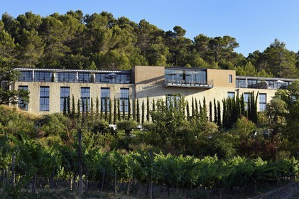 France, Bouches du Rhone,  Le Puy Sainte Reparade, Chateau La Coste vineyard and contemporary art center, Villa La Coste luxury hotel