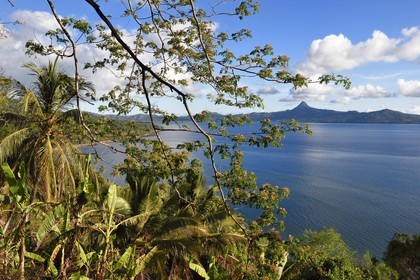 France, Mayotte island (French overseas department), Grande-Terre, Sada, Boueni Bay and Mount Choungui in the background