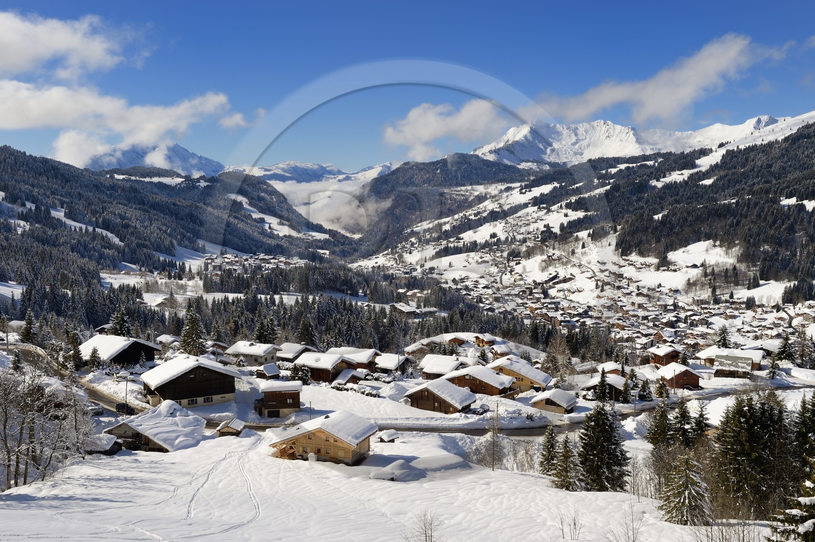 France, Haute-Savoie (74), Morzine, la vallée d'Aulps, massif du Chablais, domaine skiable des Portes du Soleil,