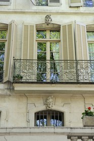 France, Gard, Nimes, building facade on Boulevard Gambetta