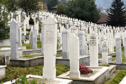 Bosnie-Herzégovine, Sarajevo, cimetière musulman de Alifakovac