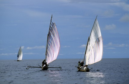 Indonésie, Sulawesi (les Célèbes), les îles Togian, bateaux de pêche