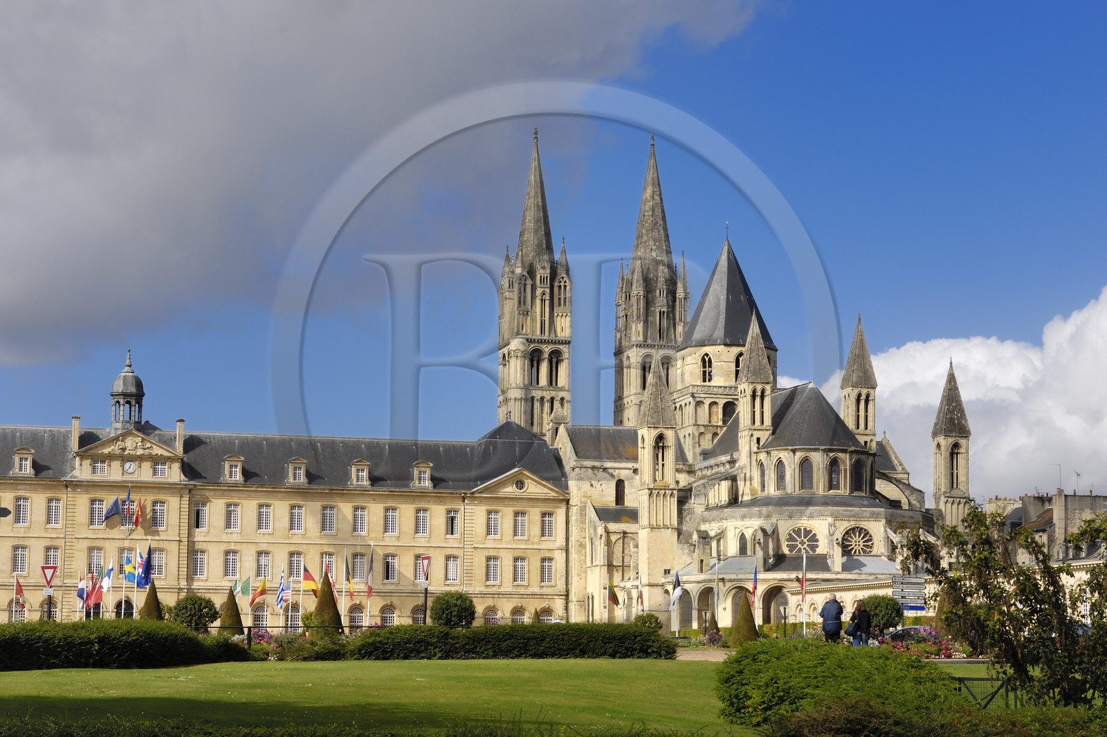 France, Calvados (14), Caen, église Saint-Étienne de Caen ancienne abbatiale de l'abbaye aux Hommes, architecture romane