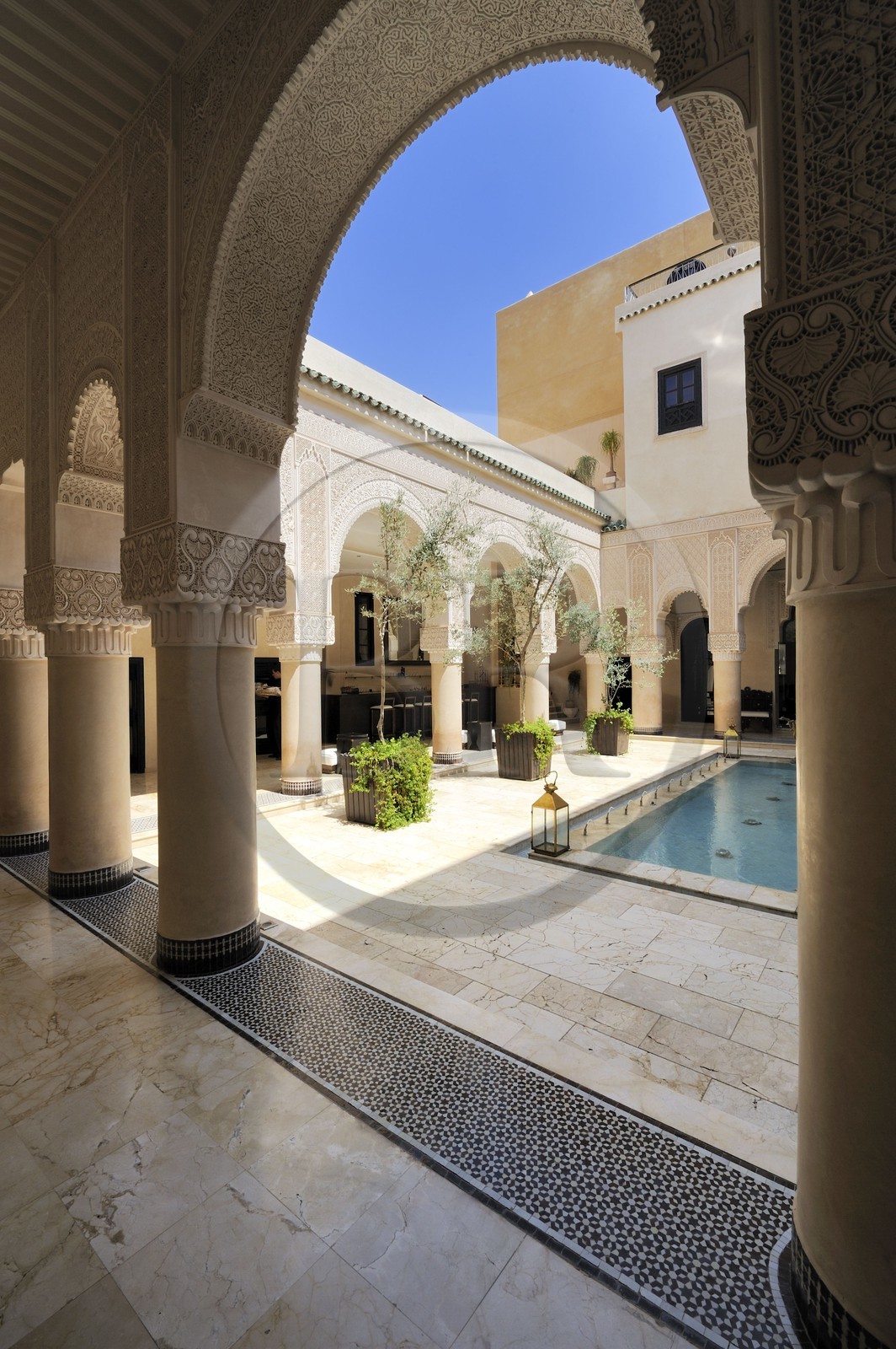 Morocco, Middle Atlas, Fez, Imperial City, Fez El Bali, medina listed as World Heritage by UNESCO, Riad Fes luxury hotel