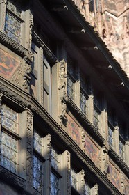 France, Bas Rhin, Strasbourg, old town listed as World Heritage by UNESCO, Place de la Cathedrale, the Maison Kammerzell built in the 15th-16th century, converted to a hotel and restaurant