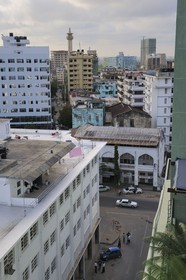 Tanzania, Dar es-Salaam, building from the city center