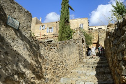 France, Haute Corse, Balagne, perched village of Pigna