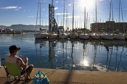 France, Var, La Seyne sur Mer, Naval Park, the bascule bridge or drawbridge at the exit of the port