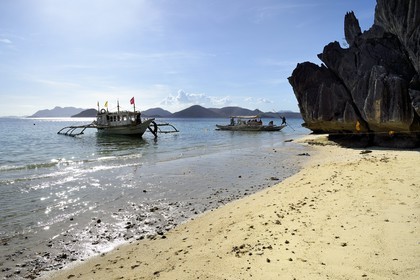 Philippines, Calamian Islands in northern Palawan, Coron Island Natural Biotic Area, Banul Beach