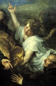 Belgique, Flandre, Anvers (Antwerpen), peinture de Van Dyck (détails)