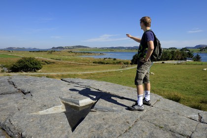 Norway, Rogaland County, surroundings of Stavanger, Land Art on Bru Island (Stavanger 2008), Landing site for Angels by Jorn Ronnau