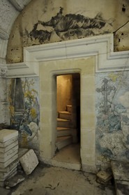 France, Indre et Loire, Chateau de Chenonceau of Renaissance style built between 1513 and 1522, the crypt under the chapel