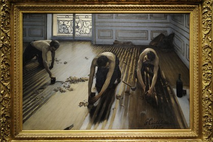 France, Paris (75), le musée d'Orsay, Les raboteurs de parquet 1875 de Gustave Caillebotte