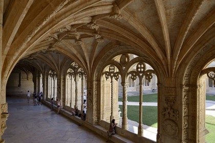 Portugal, Lisbonne, Bélem, Monastere des Hiéronymites (Mosteiro dos Jerónimos), classé Patrimoine Mondial de l'UNESCO, le cloitre