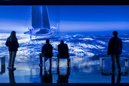 Espagne, Catalogne, Barcelone, Port Vell, America's Cup Experience, centre officiel de promotion de la 37e America's Cup Barcelona 2024