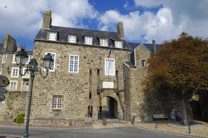 France, Manche, Cotentin, Granville, the Haute Ville (Upper town), the Grand-Porte (Grand Gate) and Museum of Old Granville