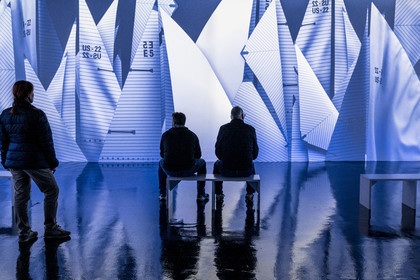 Espagne, Catalogne, Barcelone, Port Vell, America's Cup Experience, centre officiel de promotion de la 37e America's Cup Barcelona 2024