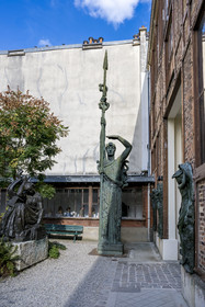 France, Paris, the museum of the sculptor Antoine Bourdelle, interior garden