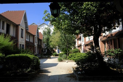 France, Paris (75), quartier de la Butte-aux-Cailles, la Petite Alsace rue Daviel